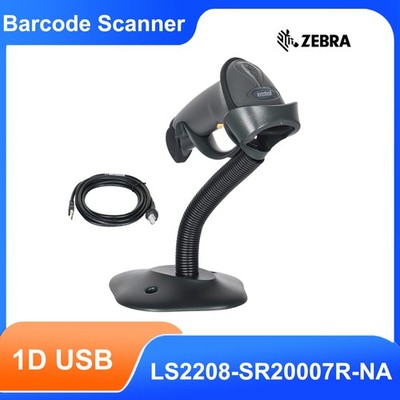 Zebra Symbol LS2208-SR20007R-NA 1D Handheld Barcode Scanner with Cable & Stand