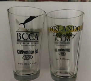 2008 Brewery Collectibles Club of America CANvention Orlando Brewing Glasses