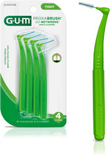 Proxabrush Go-Betweens - Angled- Interdental Brushes - Soft Bristled Dental Pick
