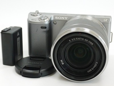 SONY Alpha NEX-5N Mirrorless Digital Camera w/ 18-55mm Lens - Tested English OK