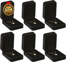 6 Pieces Velvet Jewelry Gift Boxes for Necklace Pendant Bracelet Ring Earring, J