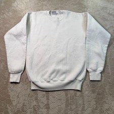VTG 90s Lee Sturdy Sweats Blank Sweatshirt Men's Med Crewneck White