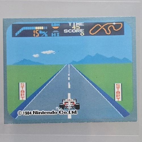 Vintage 1984 Famicom F-1 Race Nintendo Menko Card - Classic Japanese Video Game