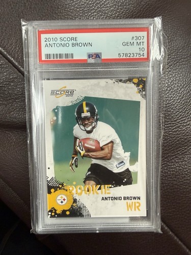2010 Score #307 Antonio Brown Rookie Card RC PSA 10