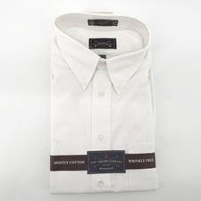 NEW Arrow Men's White Wrinkle Free Long Sleeve Dress Shirt Size 18 36-37 XXL