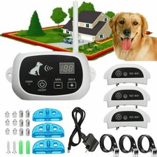 Wireless Dog Fence Pet Containment System Waterproof Training Collars 1/2/3 Dogs