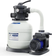 AQUASTRONG Sand Filter Pump for Above Ground Pool with Timer, 2/3 HP Pool Pumps