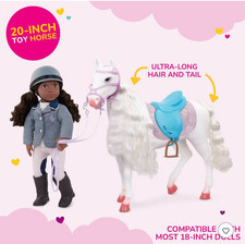  NEW Our Generation Rashida Posable 18" Horseback Riding Doll  Horse Lot  