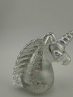 Albert E. Price Iridescent Glass Unicorn Head Paperweight Vintage USA Label — photo 2