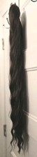 34" Hair-Dark Brown Large Claw Clip.Artificial With Small Wave. Never Worn-C ean
