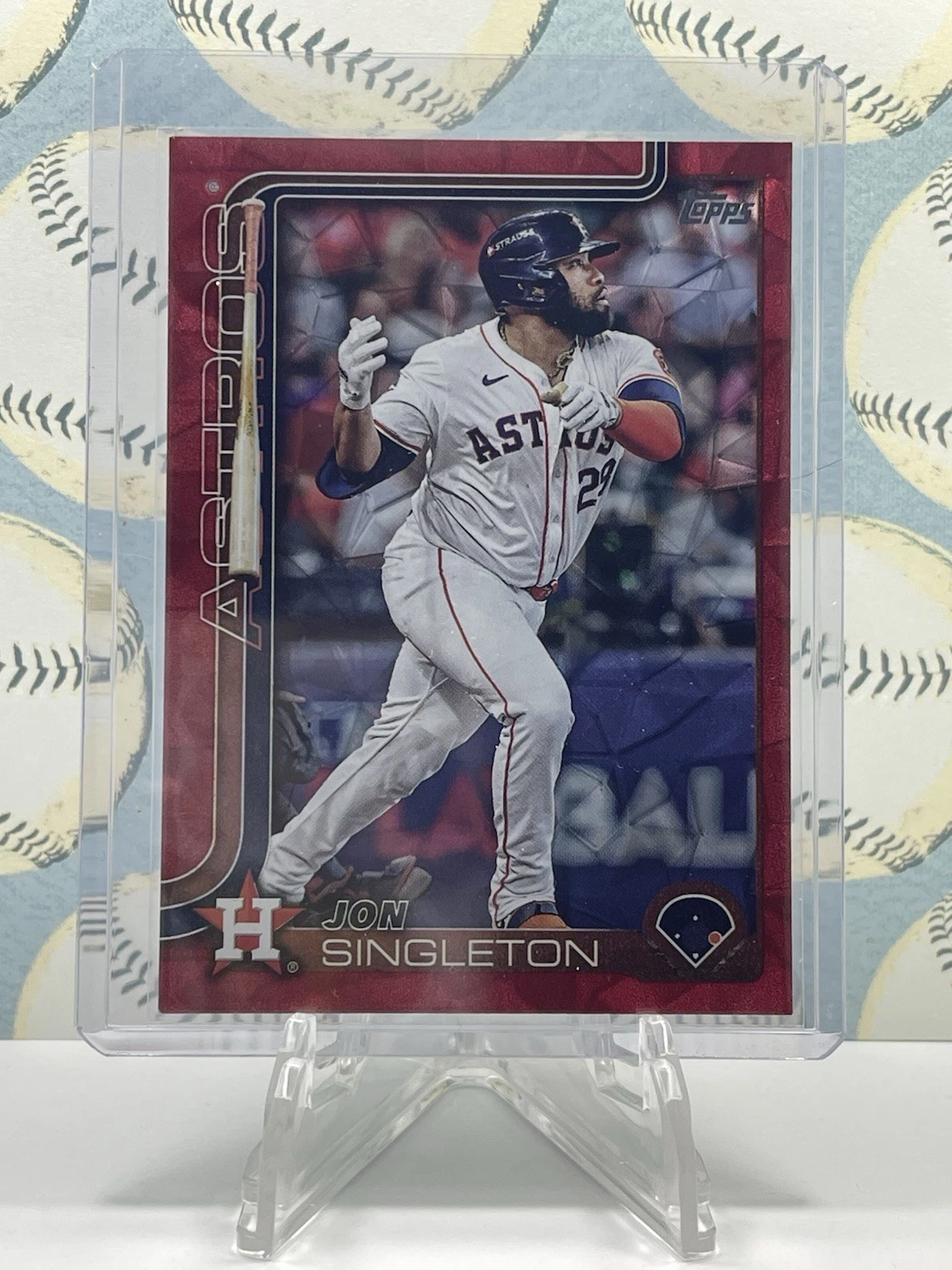 2025 Topps SSP First Print /5 Red Diamante Jon Singleton Houston Astros Rare SP