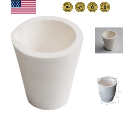 Ceramic Melting Crucible Cup Furnace Melting Casting Refining Gold Silver Cop...