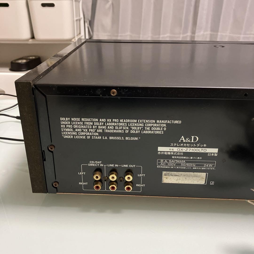 A&D GX-Z7100LTD カセットデッキ 限定版　激レア　ジャンク品 A&D GX-Z7100LTD Extremely cassette deck limited edition rare