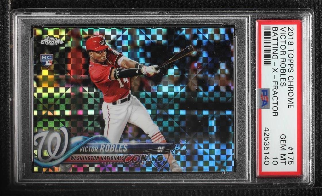 2018 Topps Chrome X-Fractor Victor Robles #175 Rookie RC w3d