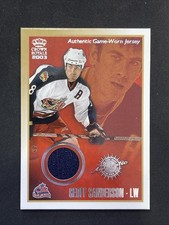 2003-04 Pacific Crown Royale Game Worn Jersey Geoff Sanderson /758 Columbus