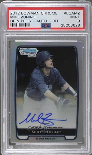 Mike Zunino #BCAMZ 2012 Bowman Chrome Draft Picks & Prospects Autograph card