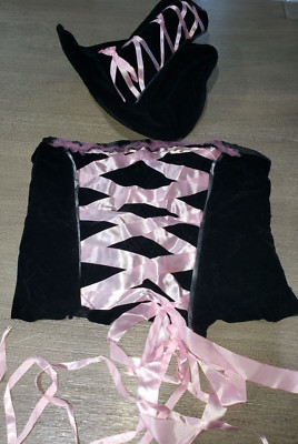 RASTA IMPASTA SEXY WITCH HALLOWEEN FUN WEAR COSTUME one size TUTU SKIRT HAT TOP