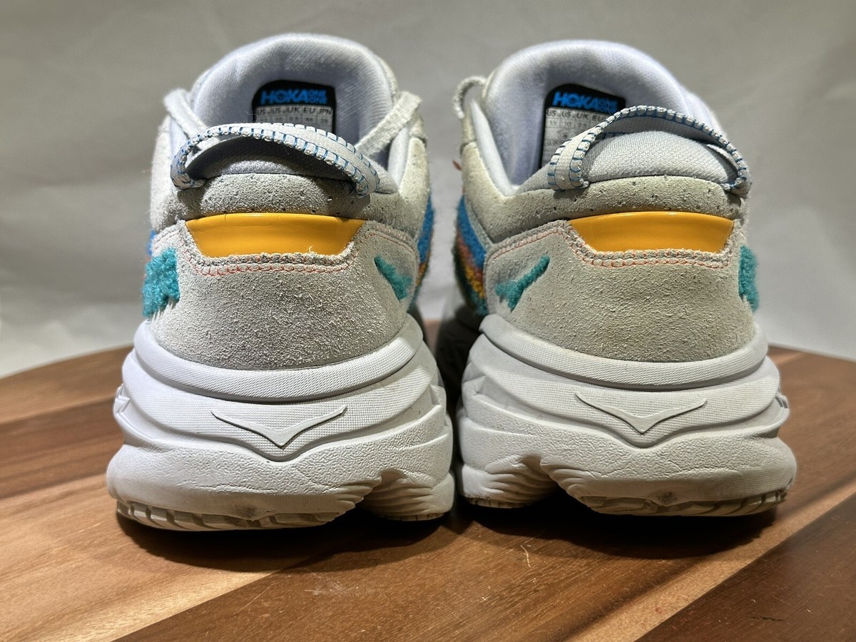 Hoka One One Unisex Bondi L Embroidery Gray Running Shoes 10