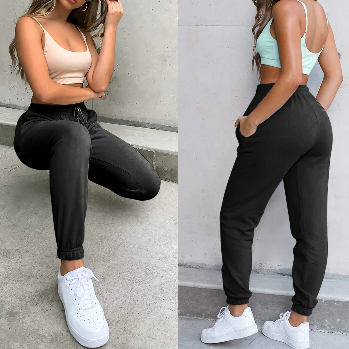 Winter Pants for Women 2023 Trendy Fleece Lined Jogging Bottoms Elastic  Fleece Lined Leggings Cozy High Waist : : Clothing, Shoes 