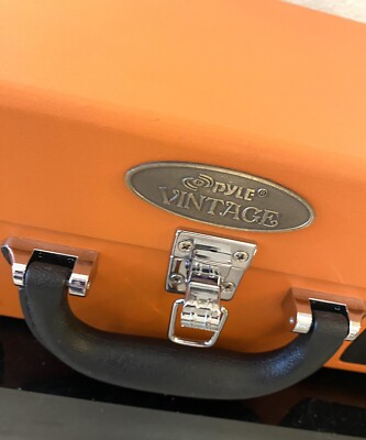 Pyle Vintage Record Player Case Model PVTTBT6 Orange | eBay