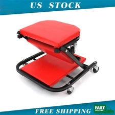 6 Wheel Foldable Mechanics Z Creeper Seat Rolling Chair Garage Work Stool 300Lbs