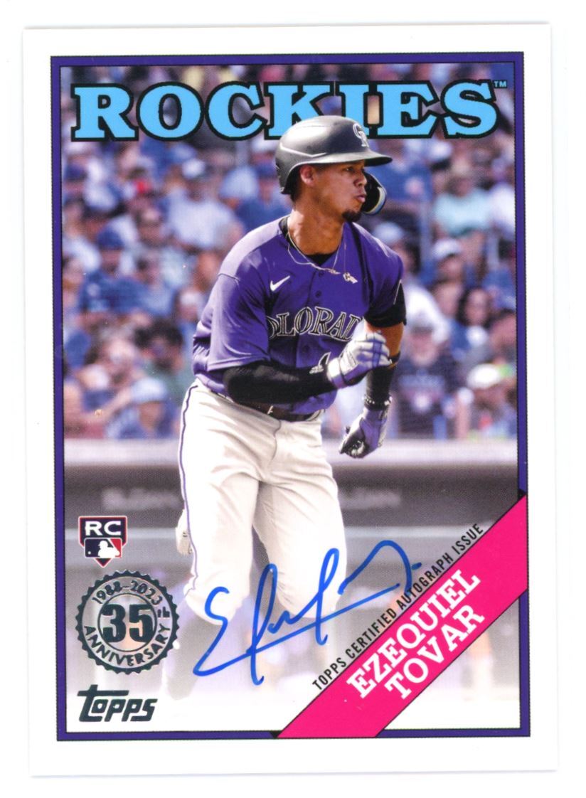 2023 Topps Series 2 1988 Autograph Ezequiel Tovar RC Auto Rockies 