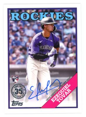 2023 Topps Series 2 1988 Autograph Ezequiel Tovar RC Auto Rockies 