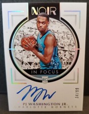 2019-20 Panini Noir PJ Washington Jr In Focus Rookie RC On Card Auto 34/99