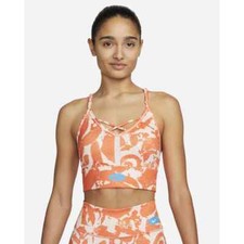 NWT Women  s Medium Orange Camouflage Nike Dri-Fit Indy Icon Clash Sports Bra