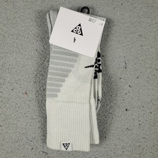 Nike ACG Socks Kids Size 5-7 Gray Knit Crew Cut Swoosh