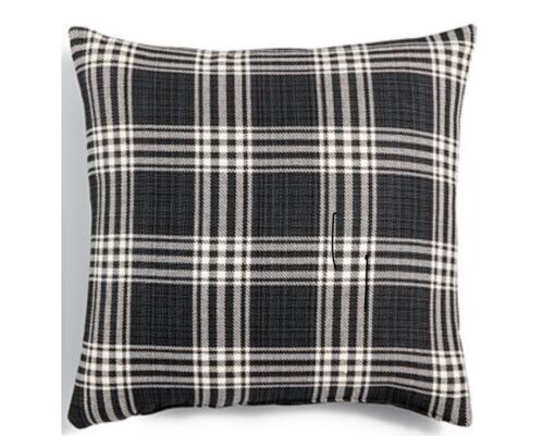 New Set Of 4-Hallmart Collectibles-Black & White Plaid Pillow 20” - Picture 1 of 1