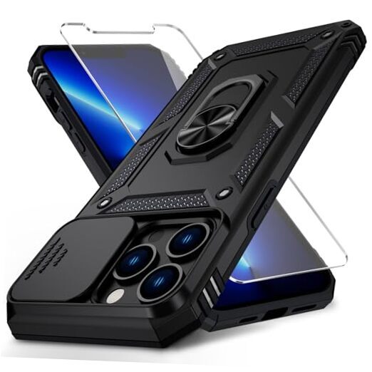 for iPhone 13 Pro Max Case with Black / Slide Camera 2nd gen. Military Grade
