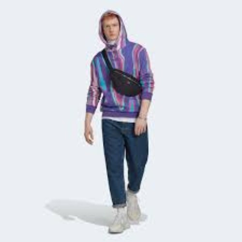 adidas Hyperreal Allover Print Hoodie Purple HK5141 Men's Sweatshirt Medium $100 - Picture 6 of 6