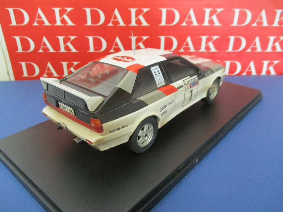 Die cast 1/24 Modellino Auto Audi Quattro A1 Rally RAC 1982 H. Mikkola by Ixo - Immagine 3 di 4