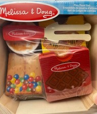 MELISSA  DOUG WOODEN DESSERT PICNIC BOX S'MORES FOOD SET for OPEN-ENDED PLAY