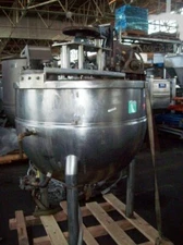 200 gallon Groen SS Sweep Agitated Jacketed Kettle 100 psi