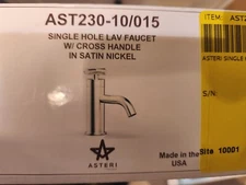 Phylrich 230-10  Single Hole Lavatory Faucet Satin Nickel Cross Handle