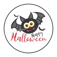30 HAPPY HALLOWEEN ENVELOPE SEALS LABELS STICKERS PARTY FAVORS 1.5" ROUND