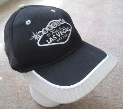Welcome to Las Vegas  Unisex Embroidered Black Baseball Cap Las Vegas Baseball Cap Hat Strapback Black Acrylic  main image 4