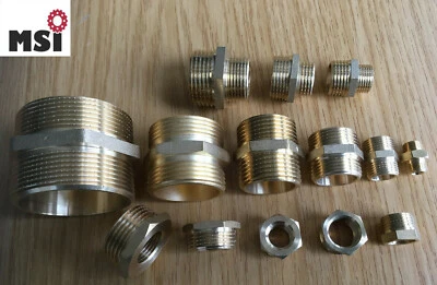Doppelnippel ab 0,85€ 1/8"- 2" Messing Fittings Gewindefitting IG AG reduziert