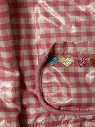 Chaqueta impermeable Dora The Explorer Nickelodeon 2007 rosa a cuadros bebé niña 18 meses - Imagen 3 de 7