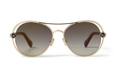 Jimmy Choo Sarah/s Sunglasses Gold Black Lenses 56mm for  display picture 1