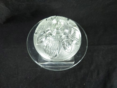 Vintage Cut Glass Butter Dish Cheese Dish - Picture 2 of 6