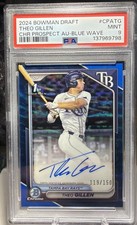 2024 Bowman Draft 1st Chrome Prospect Auto Theo Gillen #CPA-TG Blue Wave /150