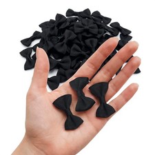 30Pcs Black Mini Bows for Crafts ? 1.5" Bow Decor Small Bows for Crafts & DIY