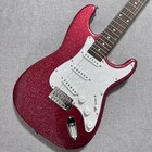 Red Sparkle ST  Electric Guitar SSS Pickups  White Pearl Pickguard 22F solid — photo 6