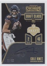 2020 Panini Contenders Draft Class RPS Gold 4/20 Cole Kmet #DC-CKM Auto 06r5