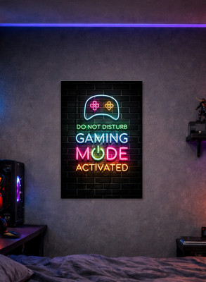 Gaming Modus Aktiviert Neonlicht Wandbild Poster Leinwandbild Bild A3 A4