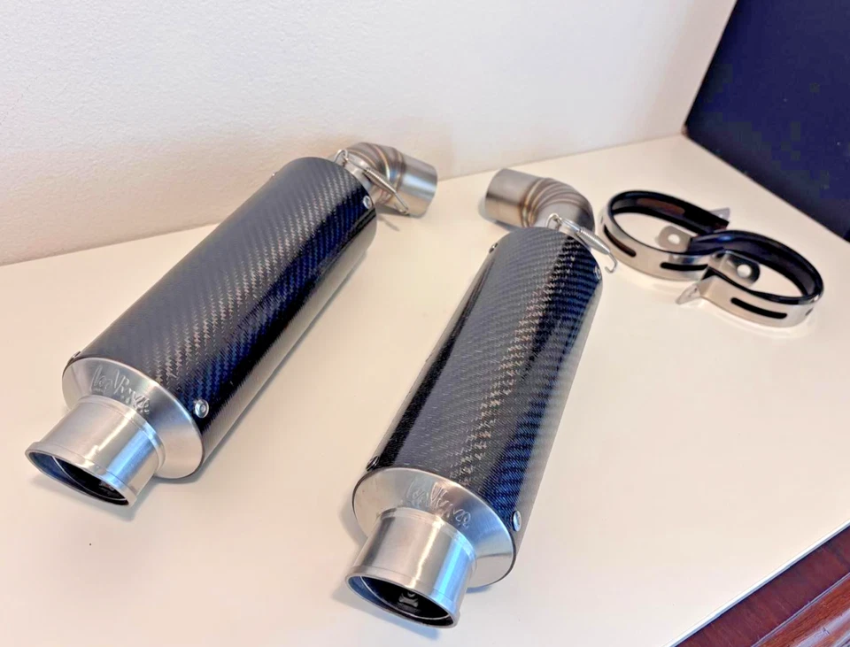 Coppia Terminali Scarico Carbonio Ducati Monster 696 (2008/14) 796 795 (2010/14) - Image 4 of 4