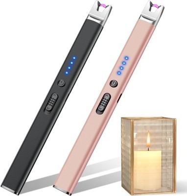 2 Pack Candle Lighter Electric USB Rechargeable Plasma Arc Lighter